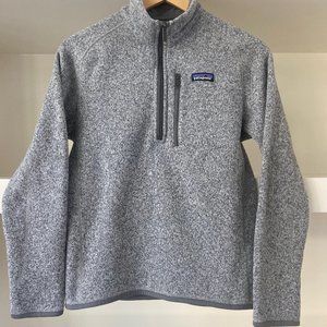 Men's 1/4 Zip Pullover Fleece in Grey Size XS